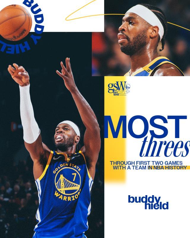 B体育首页-开季两战狂胜77分创历史 勇士新神射比库里还猛？